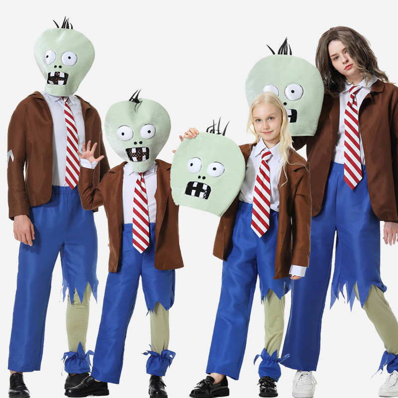 Plant Parent Costume - Parent-Child Matching Halloween Plant VS Zombie
