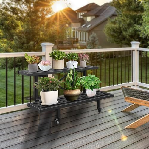 Sturdy Metal Plant Stand 2 Tie - Plant Parents ulasan dan harga